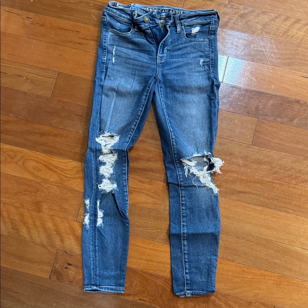 American Eagle Outfitters NE(X)T Level Stretch Blue Denim Jeans